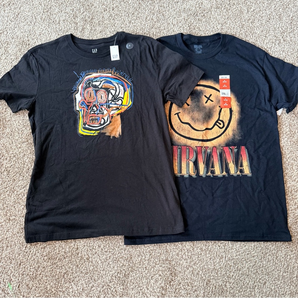 Nirvana/Gap Black Graphic T-Shirt lot